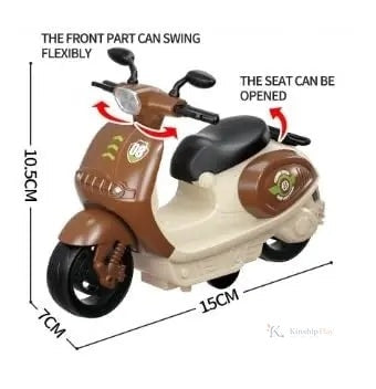 Royal Mini Motorcycle Pull-Back Scooter Toy Multi Color