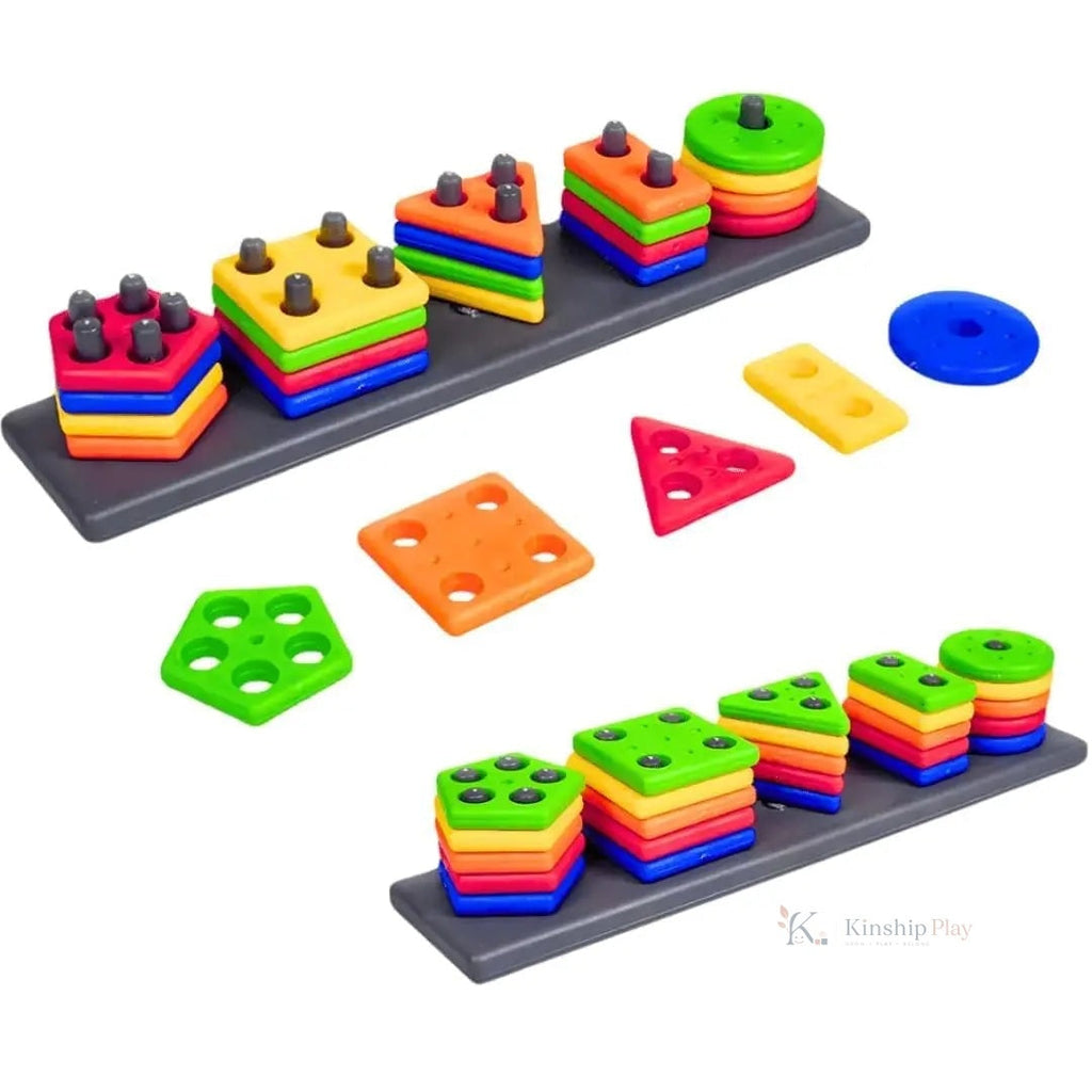 EITHEO Geometric Angle Blocks 26-Piece Montessori Sorting & Stacking Educational Toy for Toddlers