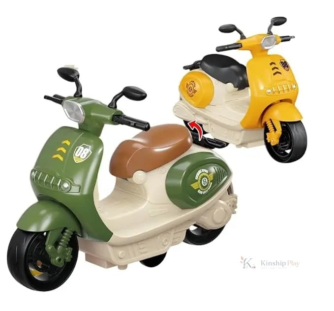 Royal Mini Motorcycle Pull-Back Scooter Toy Multi Color