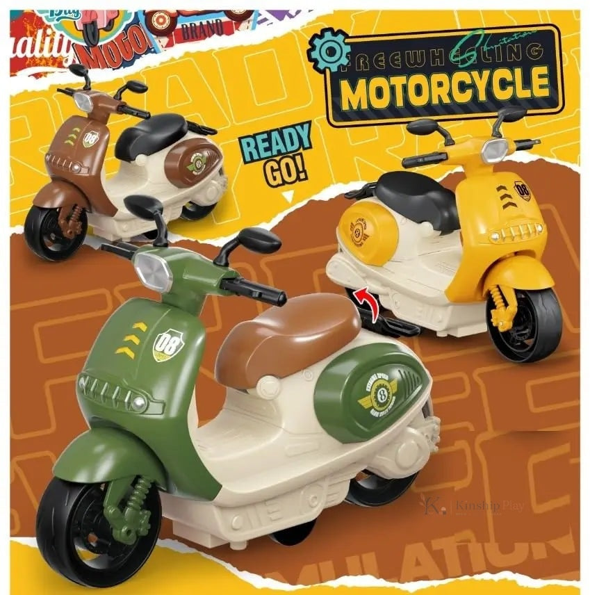 Royal Mini Motorcycle Pull-Back Scooter Toy Multi Color