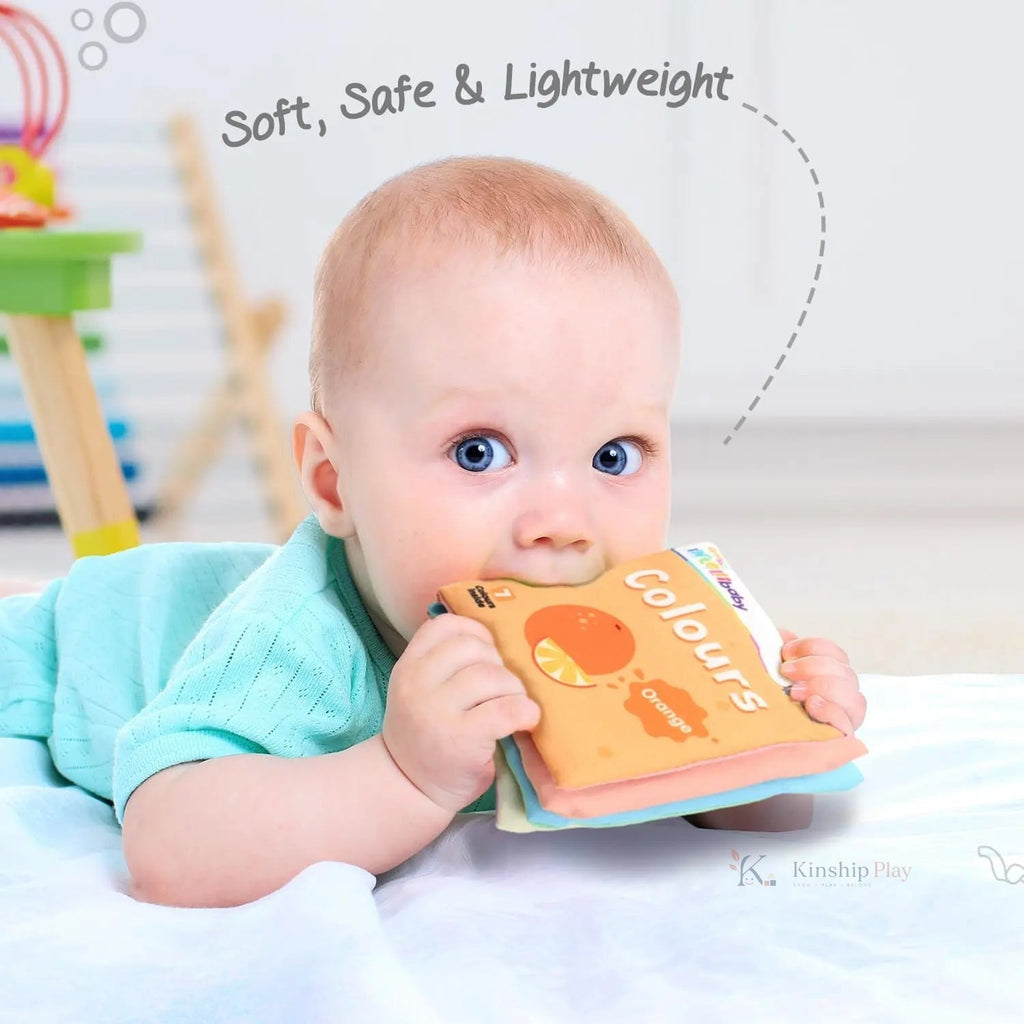 Soft Sensory Cloth Book Set for Babies – 6 Books Multicolor