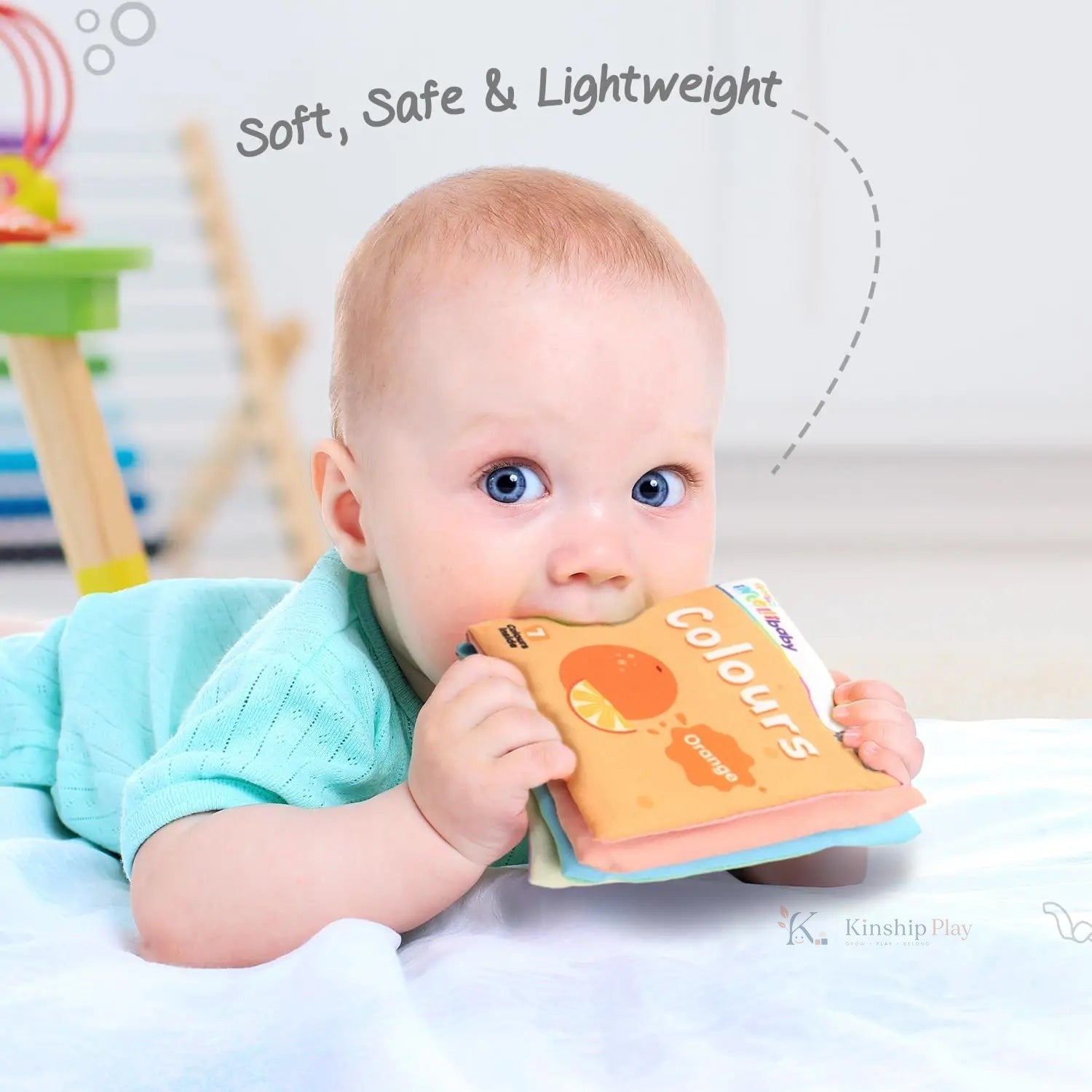 Soft Sensory Cloth Book Set for Babies – 6 Books Multicolor