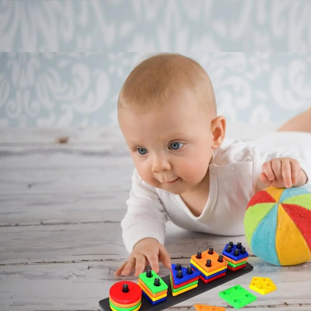 EITHEO Geometric Angle Blocks 26-Piece Montessori Sorting & Stacking Educational Toy for Toddlers