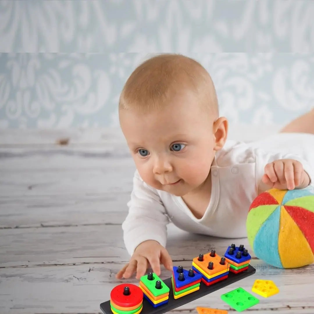 EITHEO Geometric Angle Blocks 26-Piece Montessori Sorting & Stacking Educational Toy for Toddlers