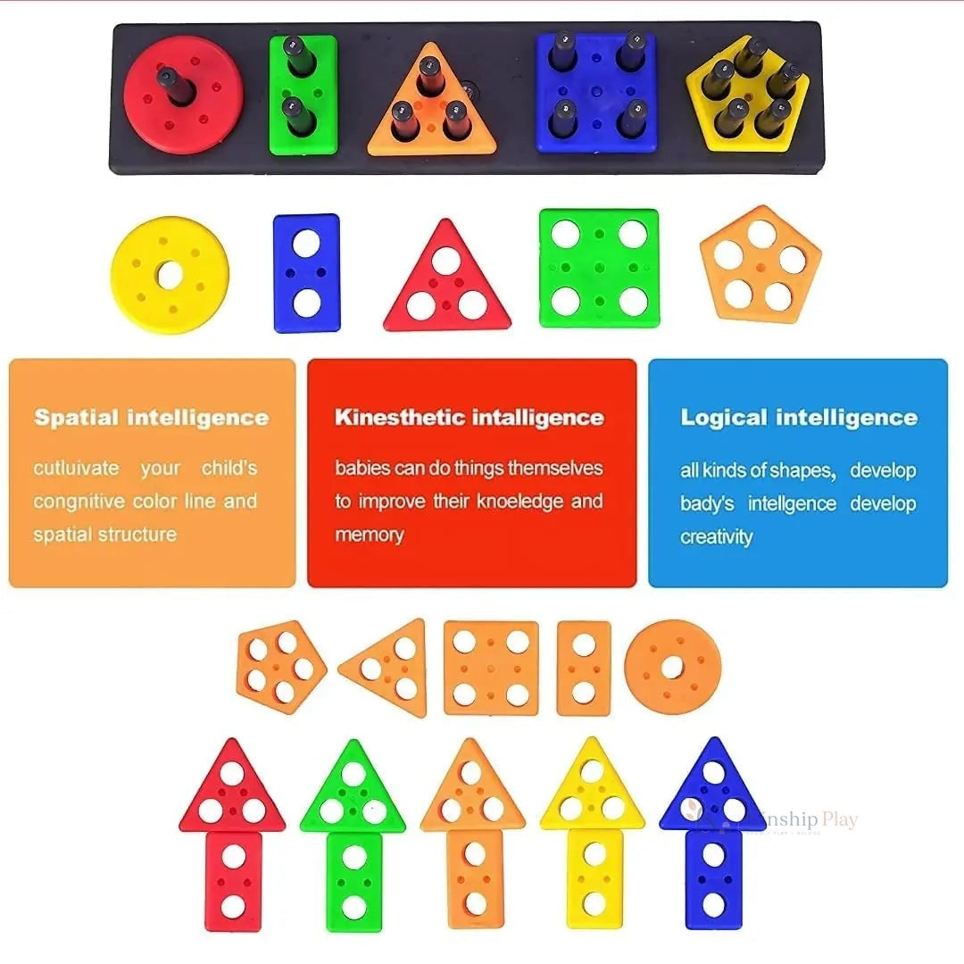 EITHEO Geometric Angle Blocks 26-Piece Montessori Sorting & Stacking Educational Toy for Toddlers