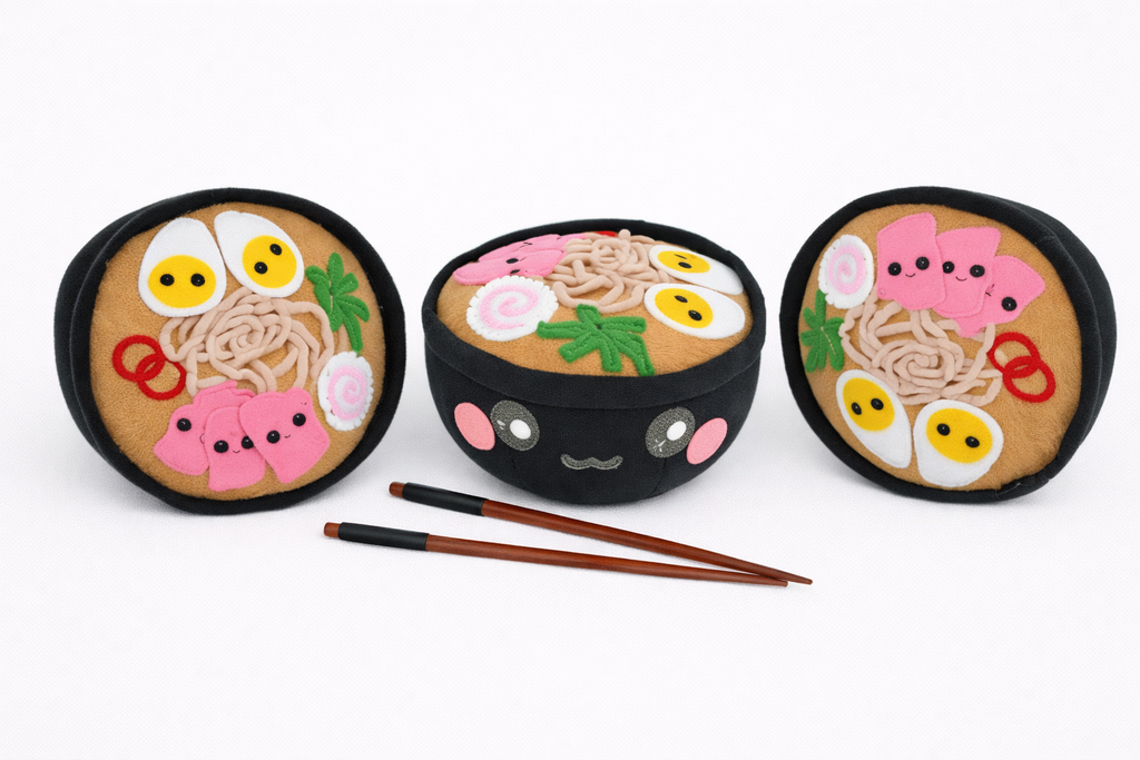 Bowl of ramen handmade plushie