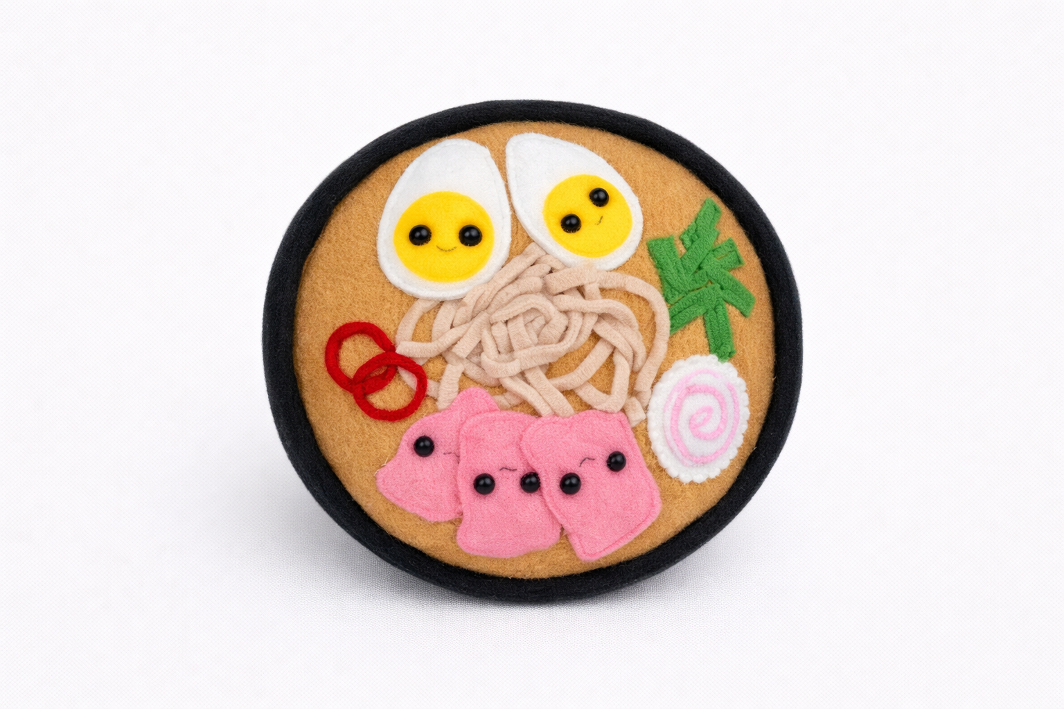 Bowl of ramen handmade plushie
