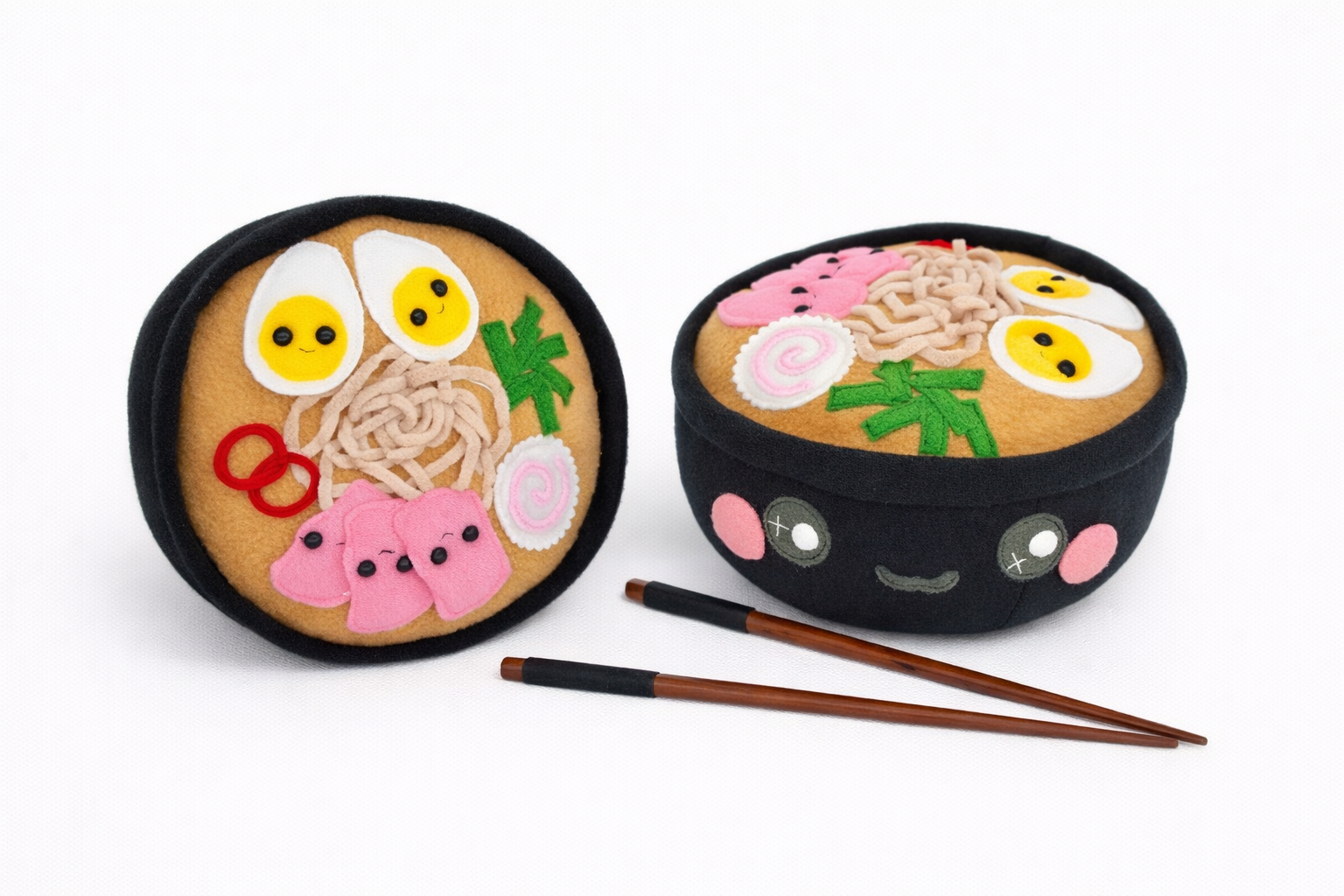 Bowl of ramen handmade plushie