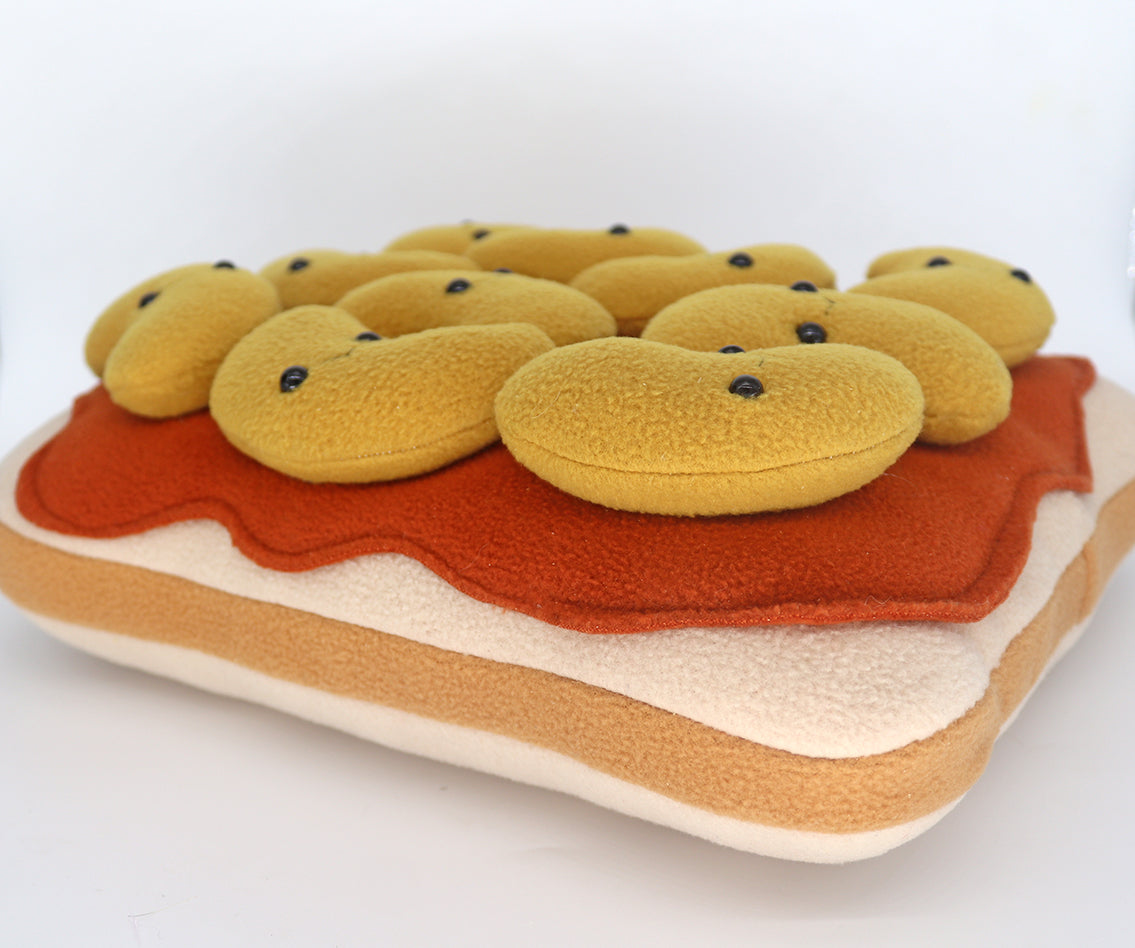 Baked beans on toast pillow