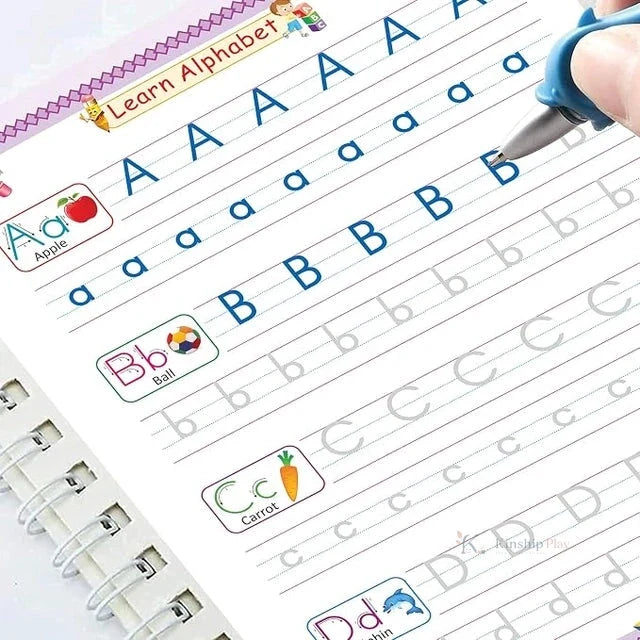 New Auto Erase Magic Copy Books for Kids – Reusable Handwriting Practice Set with Magic Pen & Refills