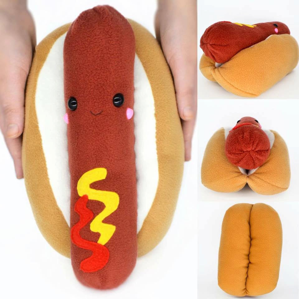 Hot Dog plushie / kawaii fast food pillow