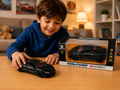 1:32 Die Cast Pull Back Sports Car Toy for Kids | Metal Model Car with Lights, Sound & Openable Doors | Black | Age 3+